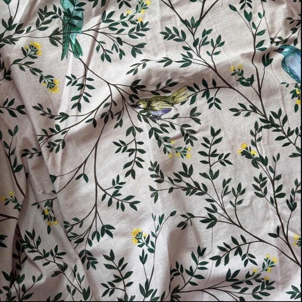 NEW Anthropologie Priyanka Organic Cotton Printed Bird Curtin One panel - Picture 5 of 9